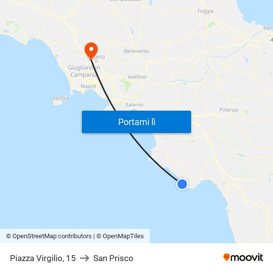 Piazza Virgilio, 15 to San Prisco map