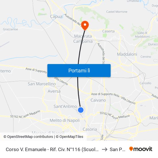 Corso V. Emanuele - Rif. Civ. N°116 (Scuola Media Capasso to San Prisco map