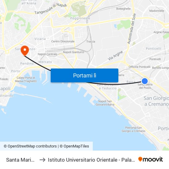 Santa Maria Del Pozzo to Istituto Universitario Orientale - Palazzo Santa Maria Porta Coeli map