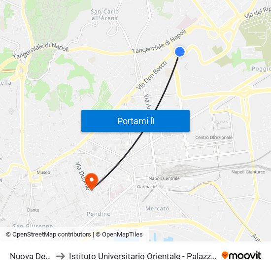 Nuova Del Campo to Istituto Universitario Orientale - Palazzo Santa Maria Porta Coeli map