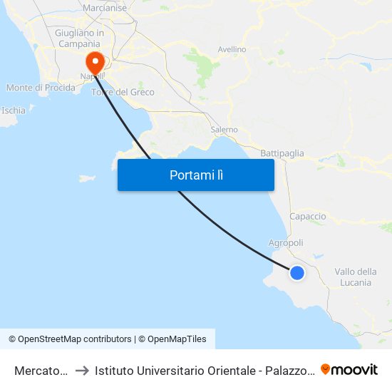 Mercato Cilento to Istituto Universitario Orientale - Palazzo Santa Maria Porta Coeli map