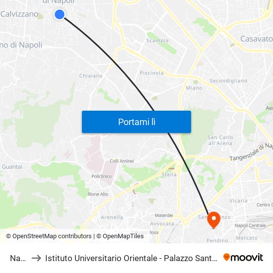 Napoli to Istituto Universitario Orientale - Palazzo Santa Maria Porta Coeli map