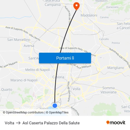 Volta to Asl Caserta Palazzo Della Salute map