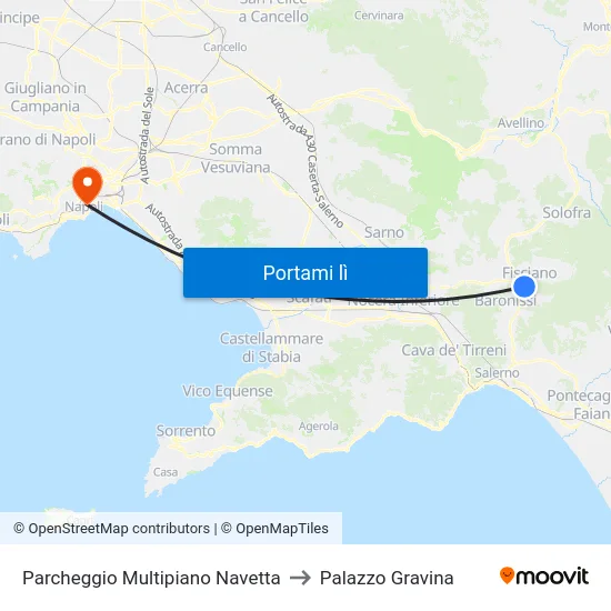 Parcheggio Multipiano Navetta to Palazzo Gravina map