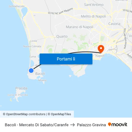 Bacoli - Mercato Di Sabato/Caranfe to Palazzo Gravina map