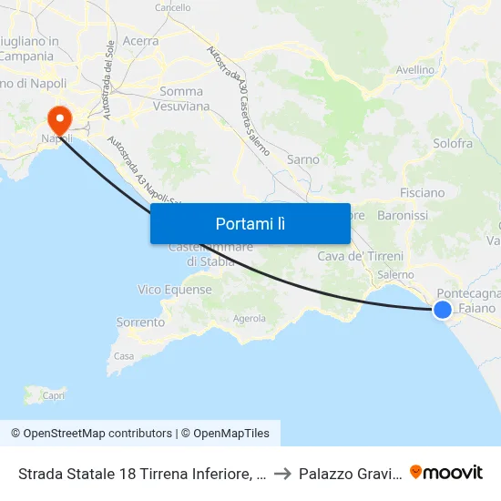 Strada Statale 18 Tirrena Inferiore, 101 to Palazzo Gravina map