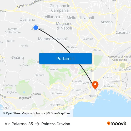 Via Palermo, 35 to Palazzo Gravina map