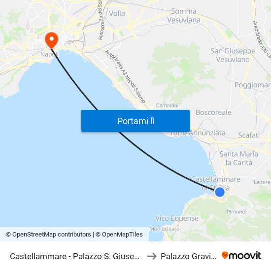 Castellammare - Palazzo S. Giuseppe to Palazzo Gravina map