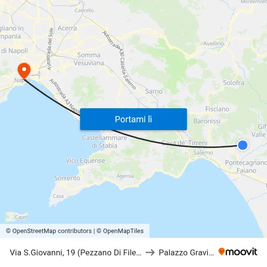 Via S.Giovanni, 19 (Pezzano Di Filetta) to Palazzo Gravina map
