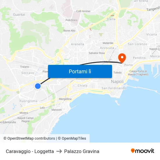 Caravaggio - Loggetta to Palazzo Gravina map