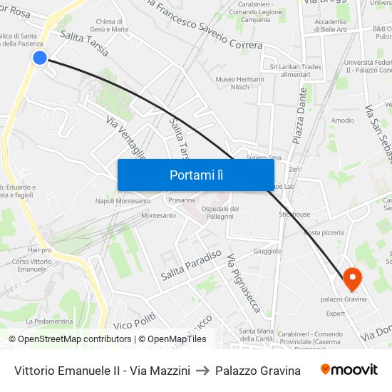 Vittorio Emanuele II - Via Mazzini to Palazzo Gravina map