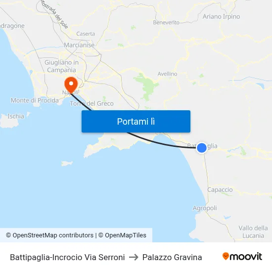 Battipaglia-Incrocio Via Serroni to Palazzo Gravina map