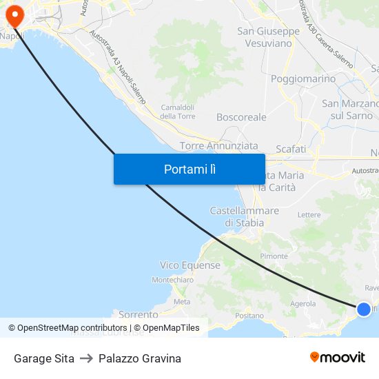 Garage Sita to Palazzo Gravina map