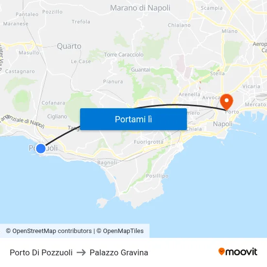 Porto Di Pozzuoli to Palazzo Gravina map