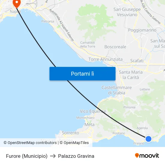 Furore (Municipio) to Palazzo Gravina map