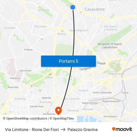 Via Limitone - Rione Dei Fiori to Palazzo Gravina map