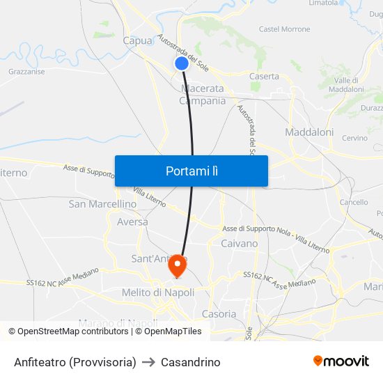 Anfiteatro (Provvisoria) to Casandrino map