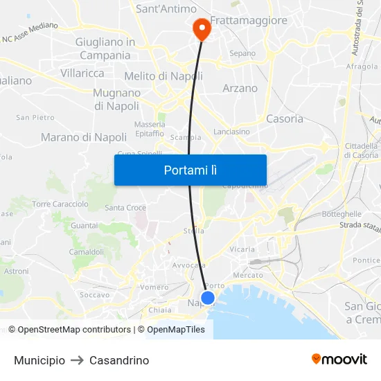 Municipio to Casandrino map