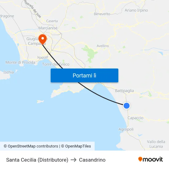 Santa Cecilia (Distributore) to Casandrino map
