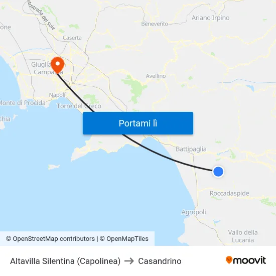 Altavilla Silentina (Capolinea) to Casandrino map