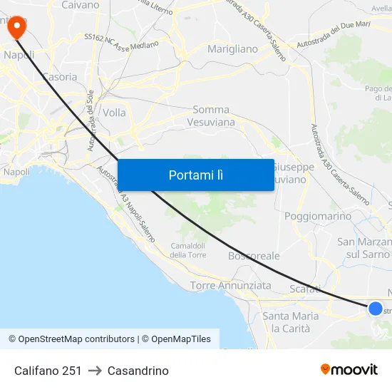 Califano 251 to Casandrino map