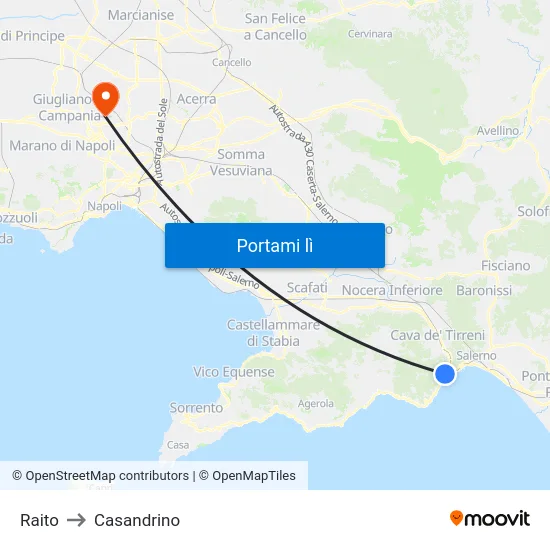 Raito to Casandrino map