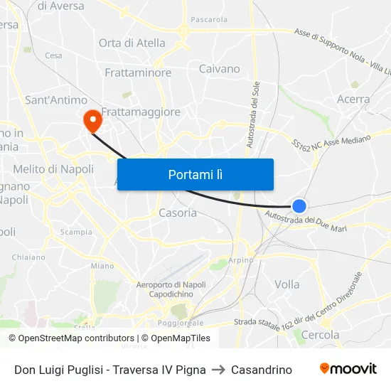 Don Luigi Puglisi - Traversa IV Pigna to Casandrino map