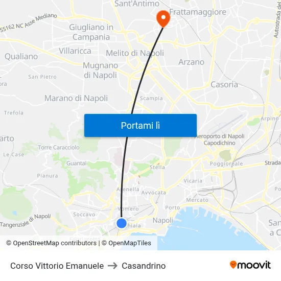 Corso Vittorio Emanuele to Casandrino map