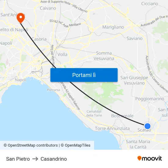 San Pietro to Casandrino map