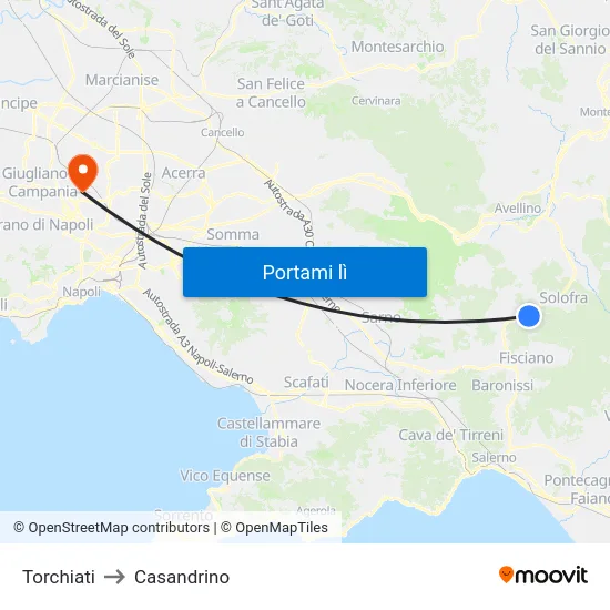 Torchiati to Casandrino map
