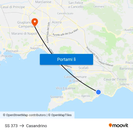SS 373 to Casandrino map