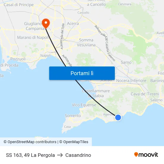 SS 163, 49 La Pergola to Casandrino map