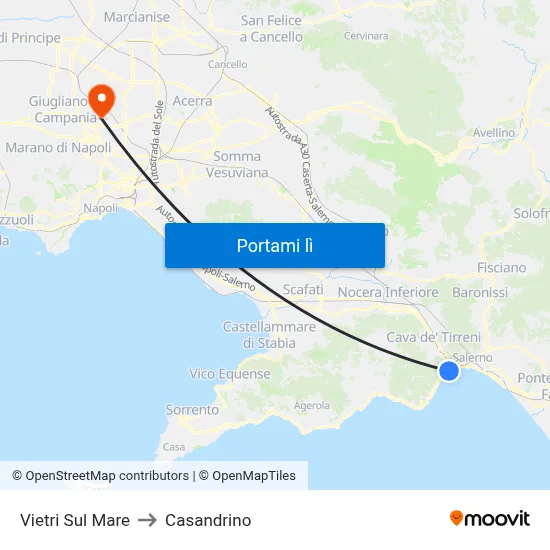 Vietri Sul Mare to Casandrino map