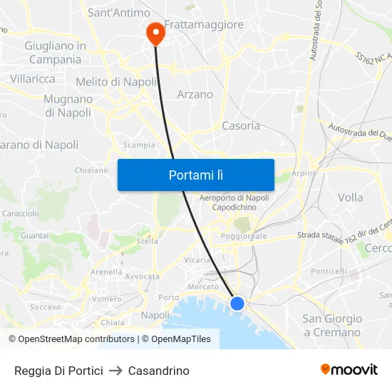 Reggia Di Portici to Casandrino map