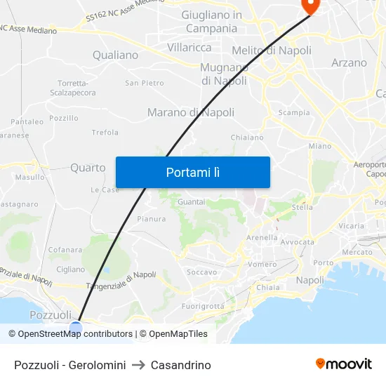 Pozzuoli - Gerolomini to Casandrino map