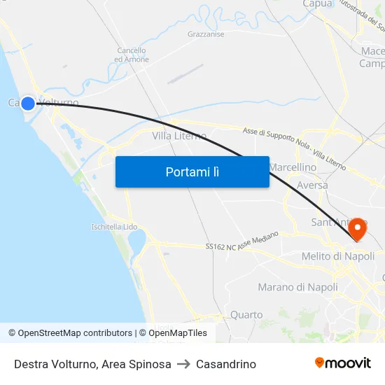 Destra Volturno, Area Spinosa to Casandrino map
