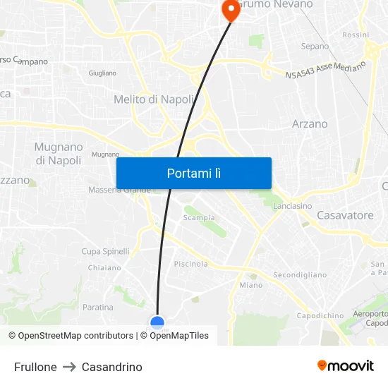Frullone to Casandrino map
