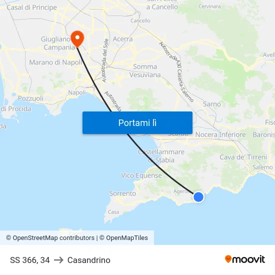 SS 366, 34 to Casandrino map