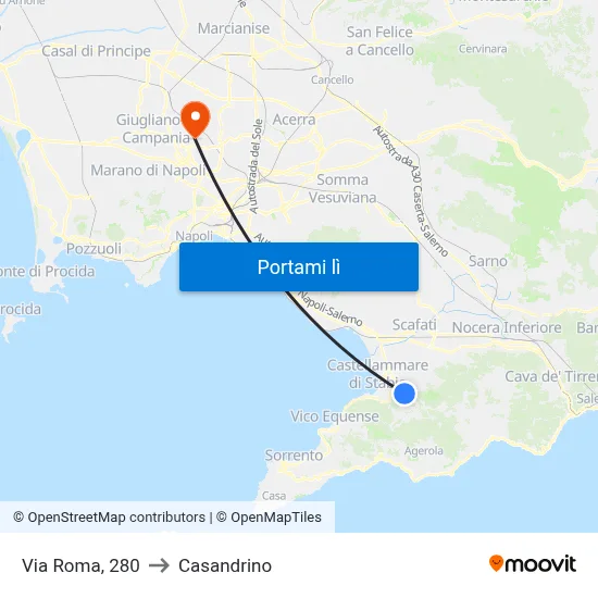 Via Roma, 280 to Casandrino map