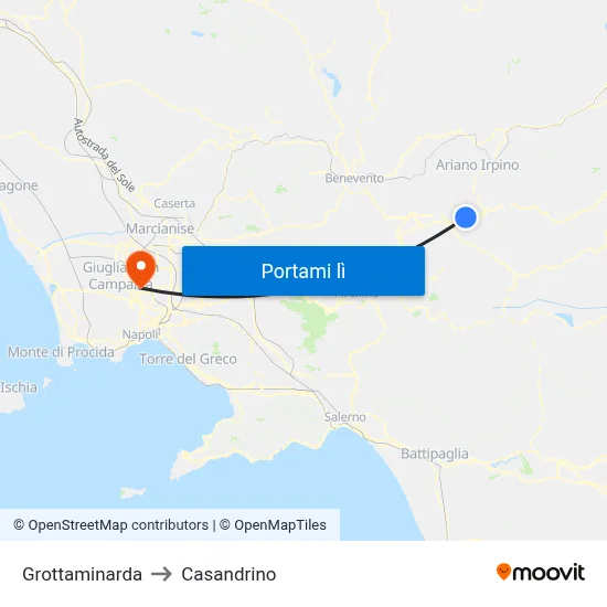 Grottaminarda to Casandrino map
