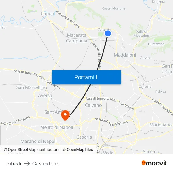 Pitesti to Casandrino map