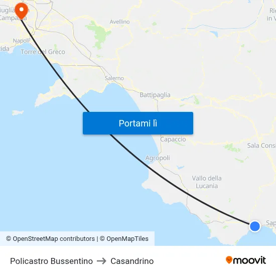 Policastro Bussentino to Casandrino map