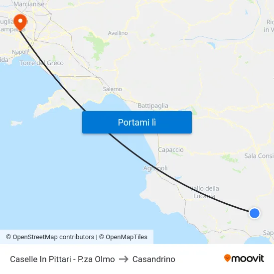 Caselle In Pittari - P.za Olmo to Casandrino map