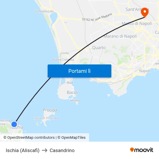 Ischia (Aliscafi) to Casandrino map