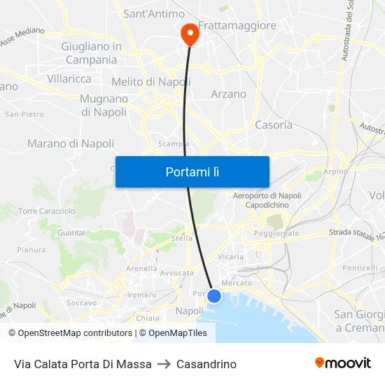Via Calata Porta Di Massa to Casandrino map