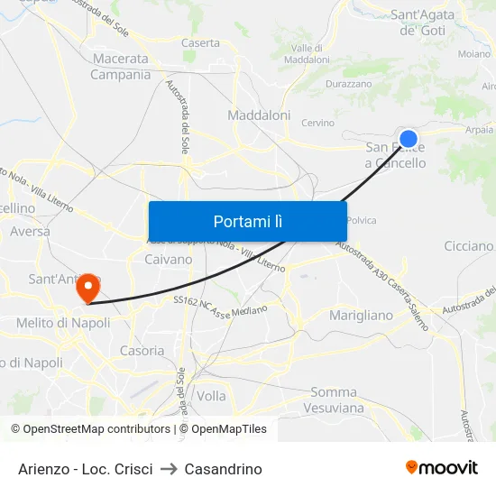 Arienzo - Loc. Crisci to Casandrino map