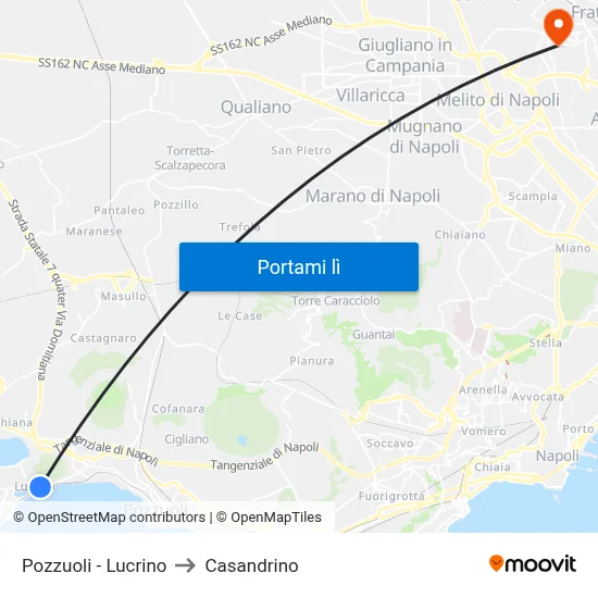 Pozzuoli - Lucrino to Casandrino map
