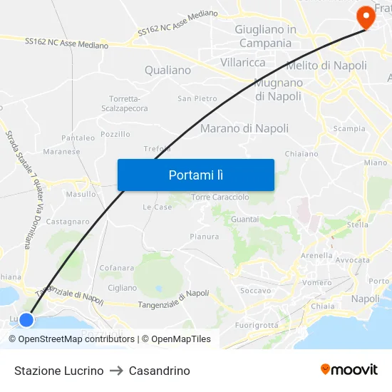 Stazione Lucrino to Casandrino map