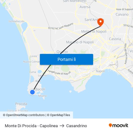 Monte Di Procida - Capolinea to Casandrino map