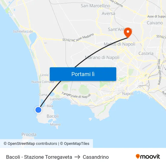 Bacoli - Stazione Torregaveta to Casandrino map
